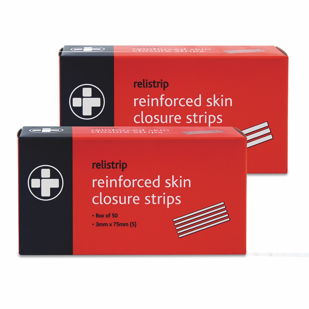 Relistrip Skin Closure Strips , White, 3mm x 75mm x 5 , 1 x  Box 50