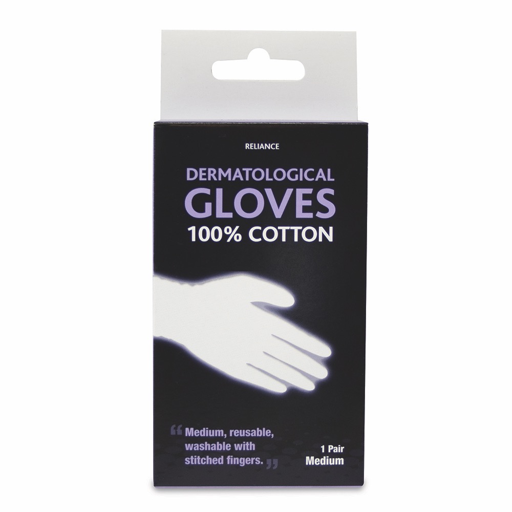 Dermatological Cotton Gloves, Medium , Medium , Medium, 1 x  Pair x 6