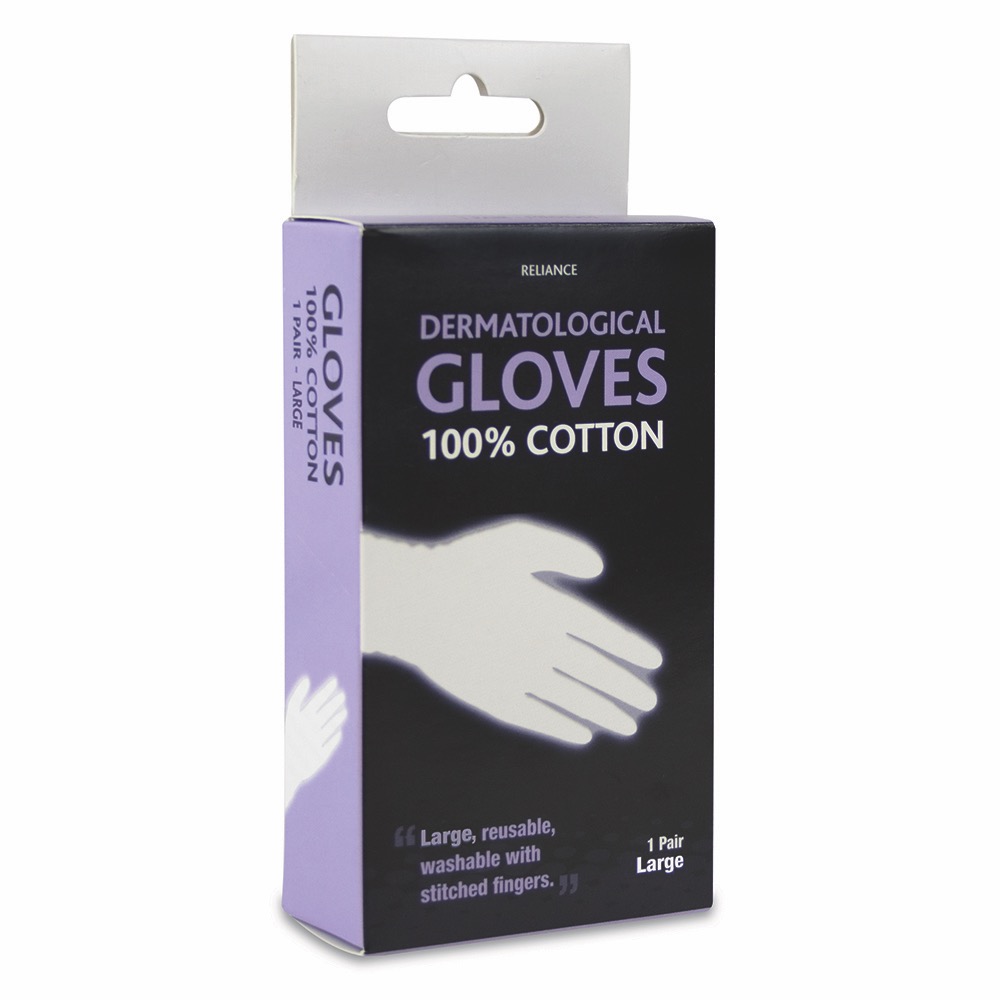 Dermatological Cotton Gloves, Large, Large , Large, 1 x  Pair x 6