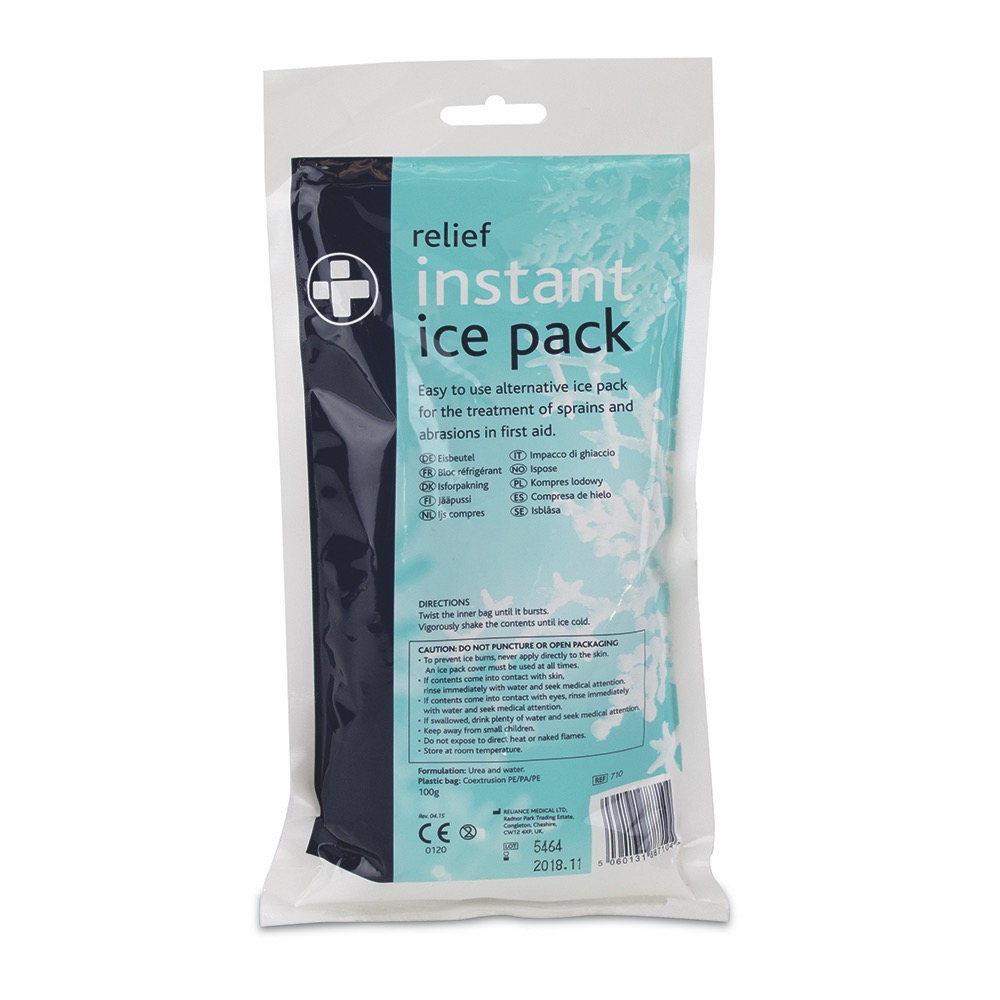 Relief Instant Ice Pack, 100g, 100g, 10 x  Single Unit