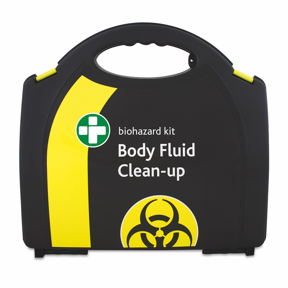 5 Application Body Fluid Clean-up Kit in Large Black/Yellow Integral Aura Box