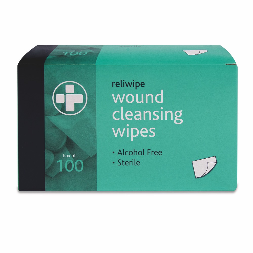 Reliwipe Wound Cleansing Wipes , Sterile, Box of 100, 1 x  Box of 100