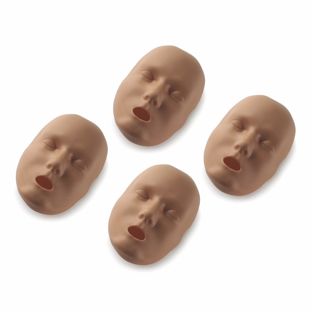 Prestan Face Skin Replacement for Adult Manikin, Dark Skin, Adult, 1 x  Pack of 4