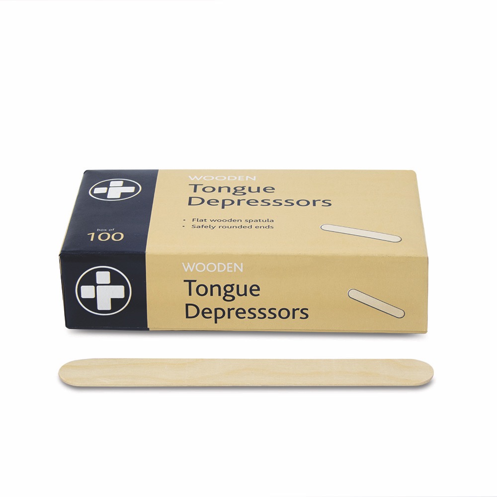 Tongue Depressors , Wooden, -, 1 x  Box of 100