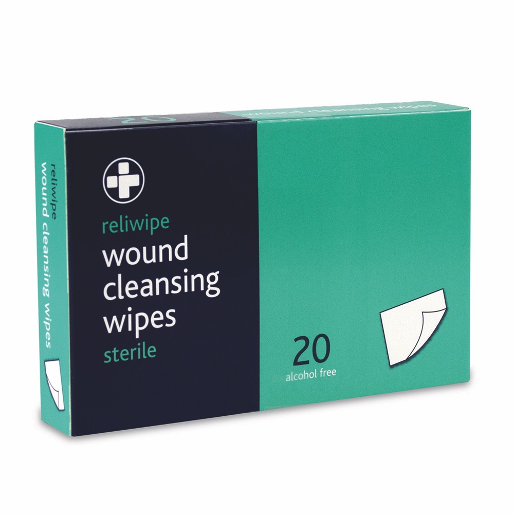 Reliwipe Moist Cleansing Wipes, Sterile, Box of 20, 5 Box of 20