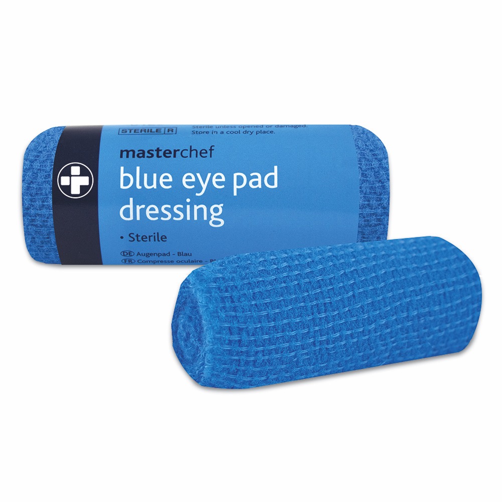 Eye Pad with Bandage - Blue, with bandage, No.16, 10 x  Single Unit