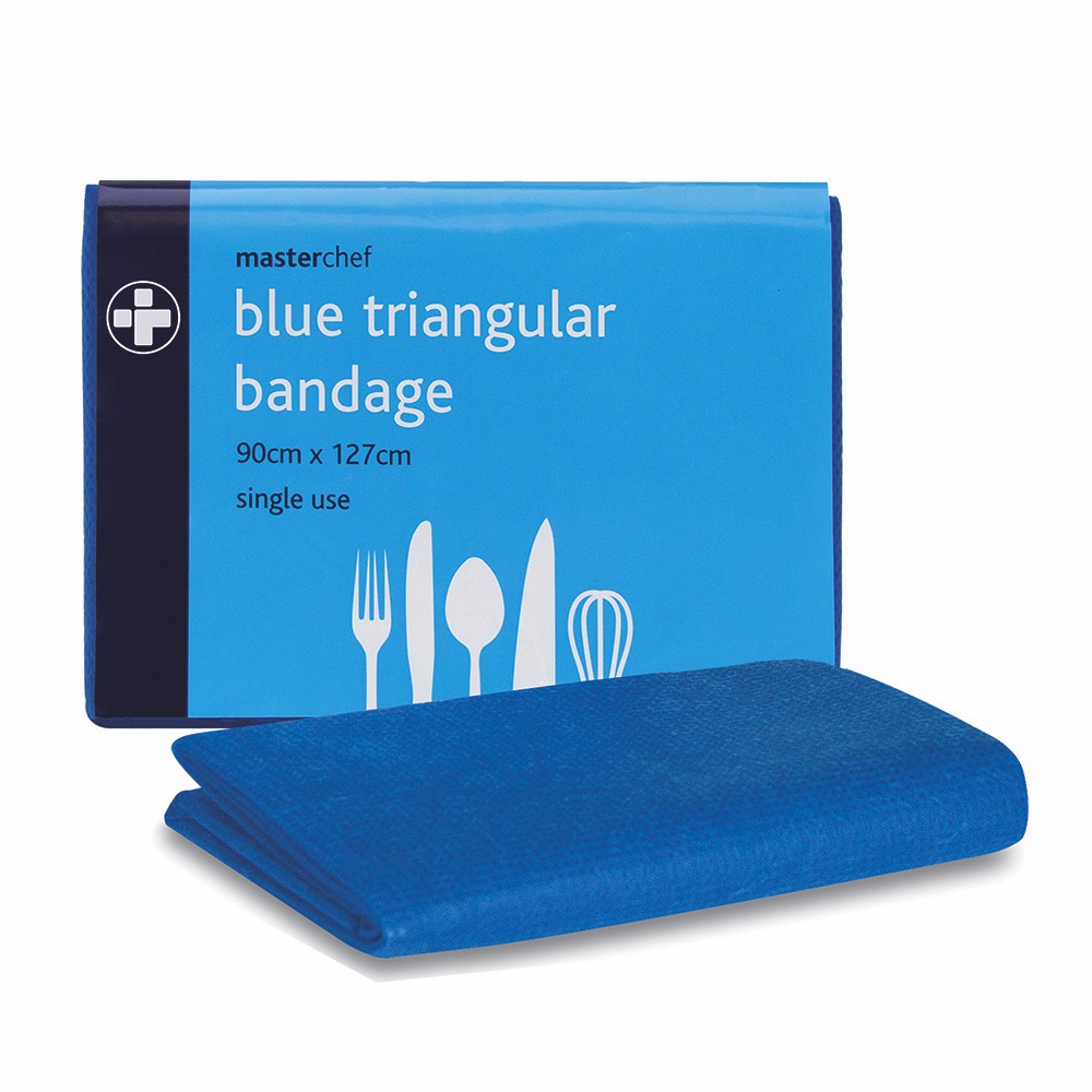 Triangular Bandage, Blue - Single Use, Blue , 90cm x 127cm, 10 x  Single Unit