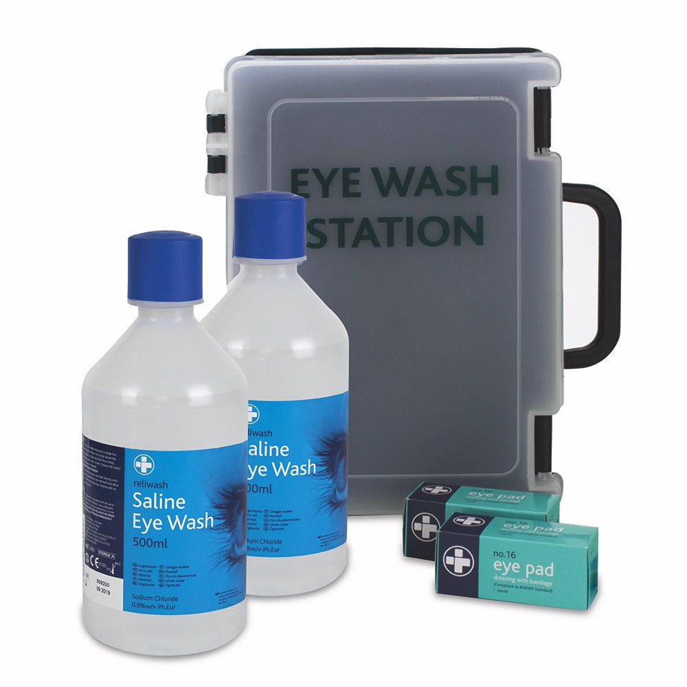 Eye Wash Station with Bracket, Green, 24.5cmH x 17.5cmW x 8cmD, 1 x  Single Unit