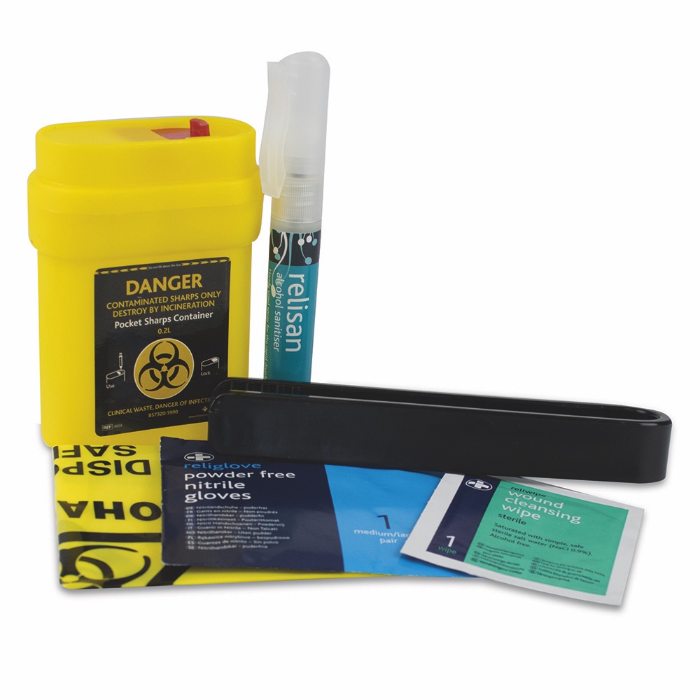 1 Application Kit Sharps Clean-up Kit, Refill Single Application Kit, Boxed