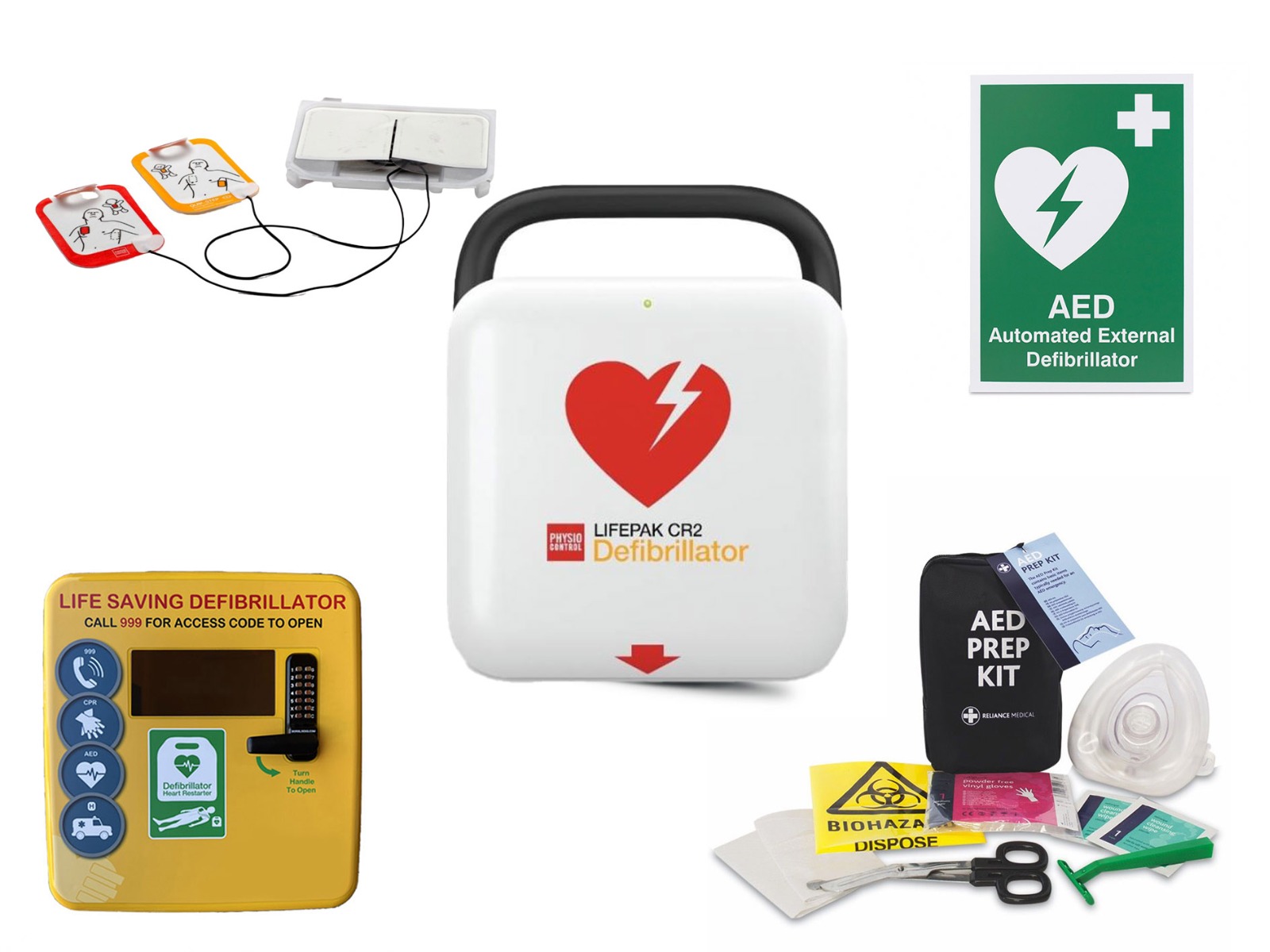 LifePak CR2 Semi-Automatic Defibrillator with Wifi Outdoor Package