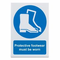 Protective footwear must be worn  , Vinyl, 297 x 210mm, 1 x  Single Unit