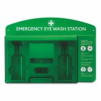 Premier Eye Wash Station - empty , Green/Clear Lid, 36cmH x 51cmW x 10cmD, 1 x  Single Unit