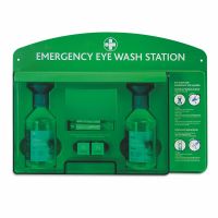 Premier Eye Wash Station, Green/Clear Lid, 36cmH x 51cmW x 10cmD, 1 x  Single Unit