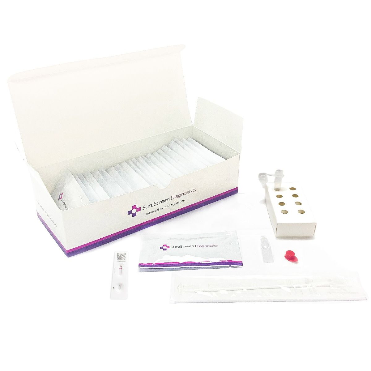 surescreen covid 19 rapid antigen lateral flow test box of 25 individual tests