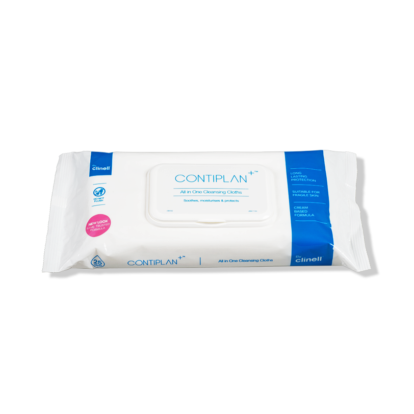 Contiplan - continence cloth with 10% barrier protection box 30 sachets