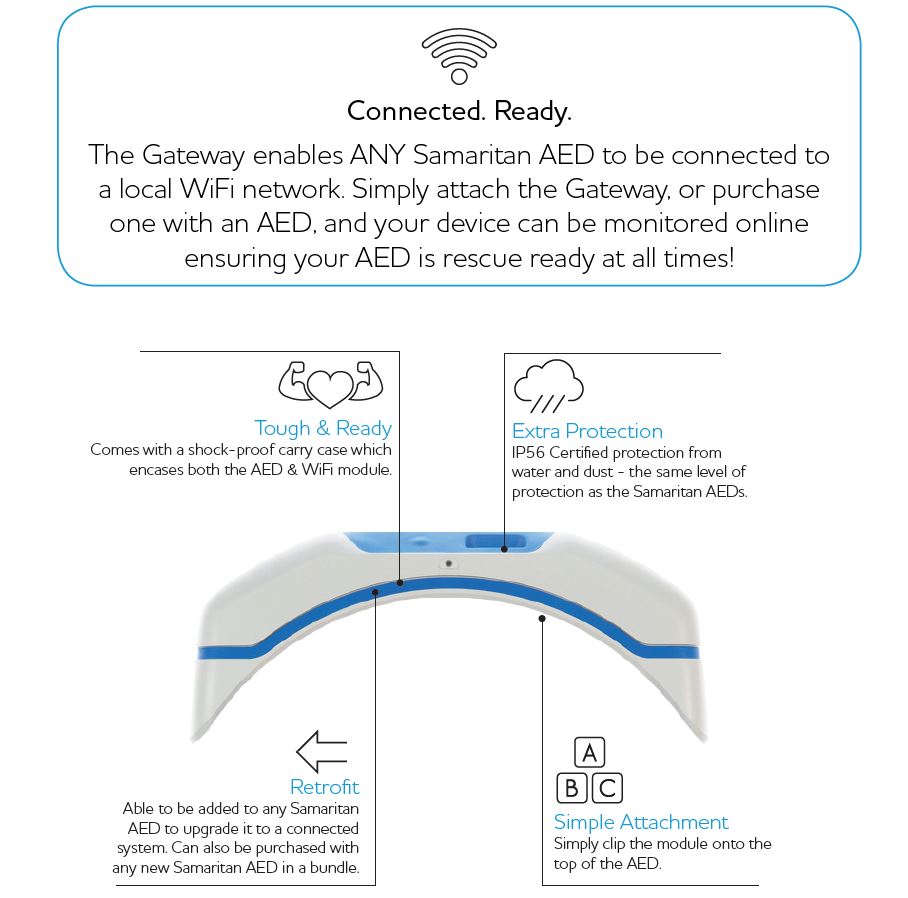 Heartsine Samaritan 350P Semi-Automatic Defibrillator with Gateway