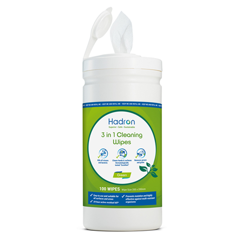 Hadron Green 3 in 1 Wipes Tub x 100