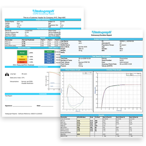 Vitalograph Reports Software