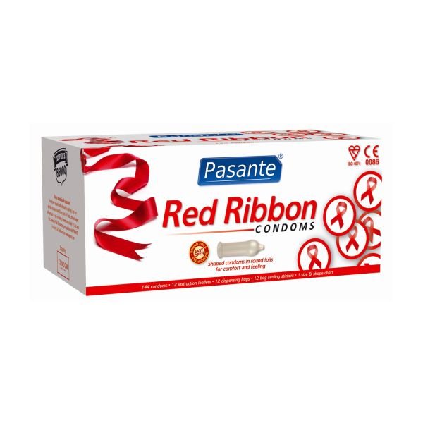 Pasante halo red ribbon, clinic pack (box of 144)