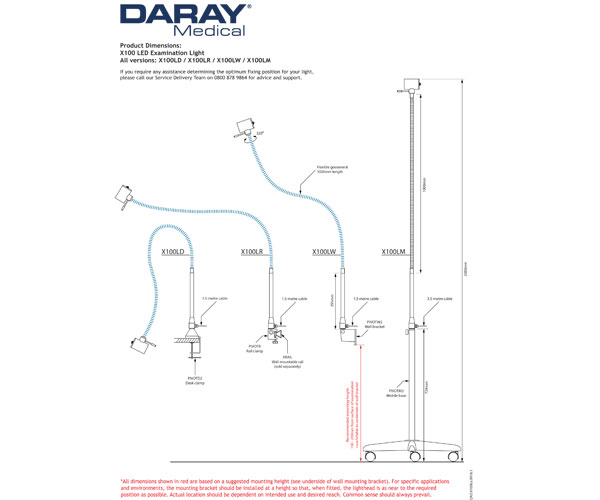 DARAY X100 LED Examination Light