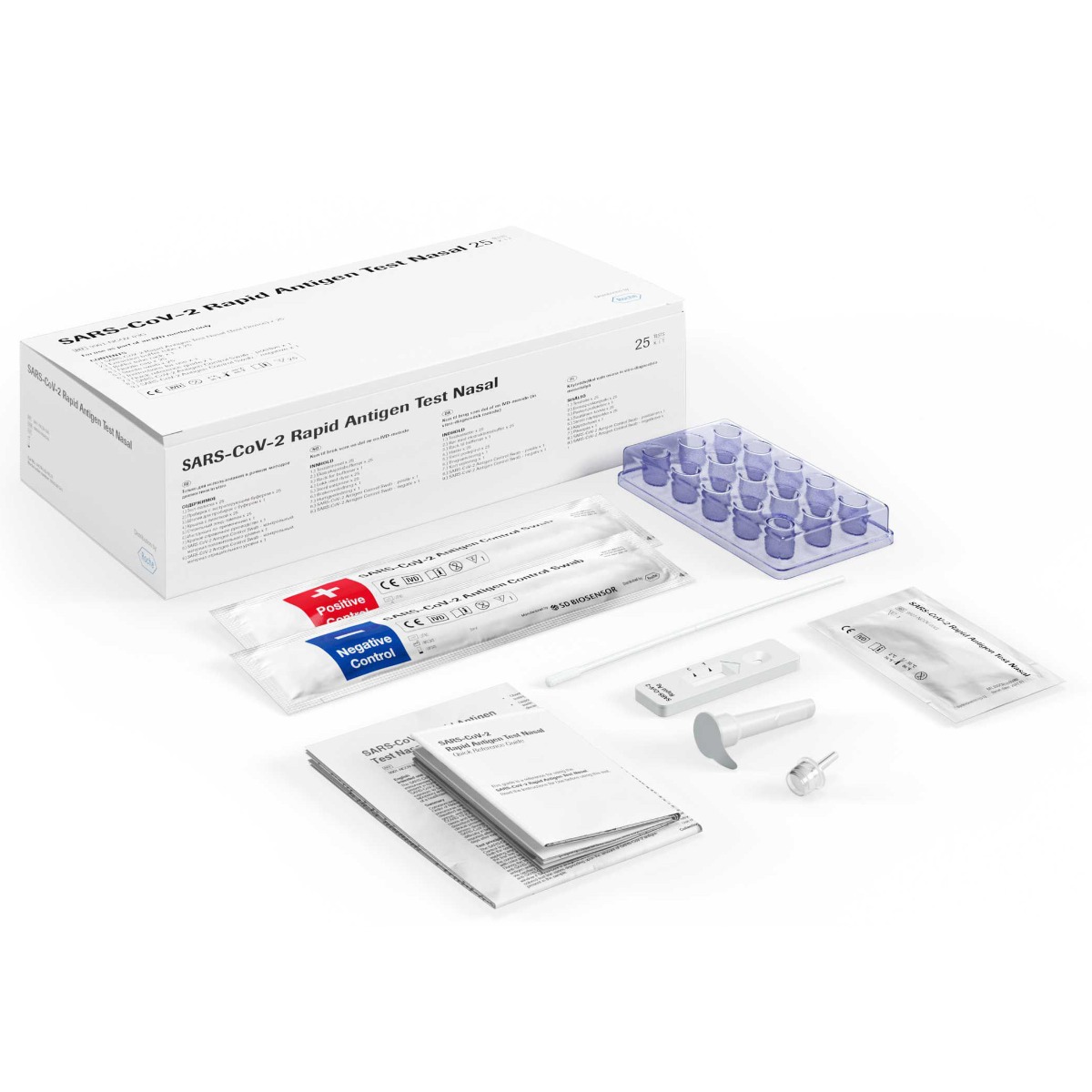 Roche SARS‐CoV‐2 (COVID-19) Rapid Nasal Lateral Flow Diagnostic Antigen Test (Box of 25 Tests)