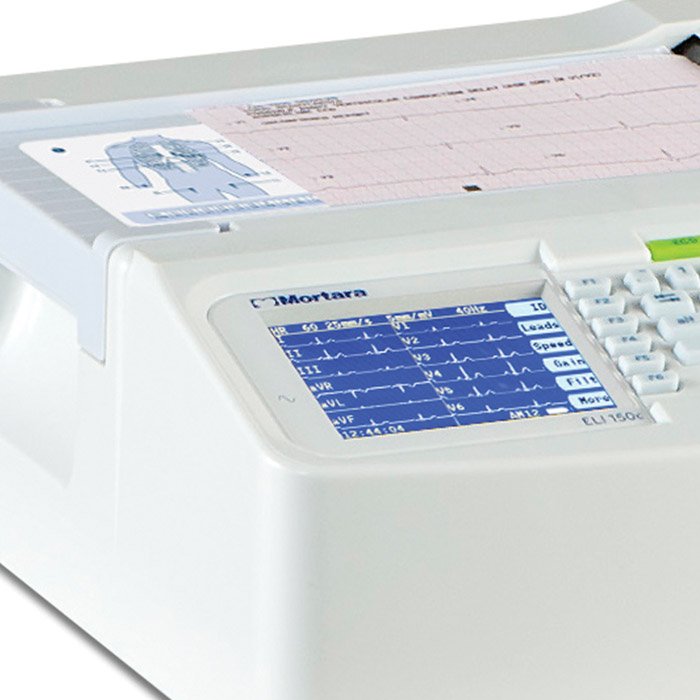 Mortara ELI150c Desktop ECG with wired AM12 patient cable module (Wireless LAN Connectivity)